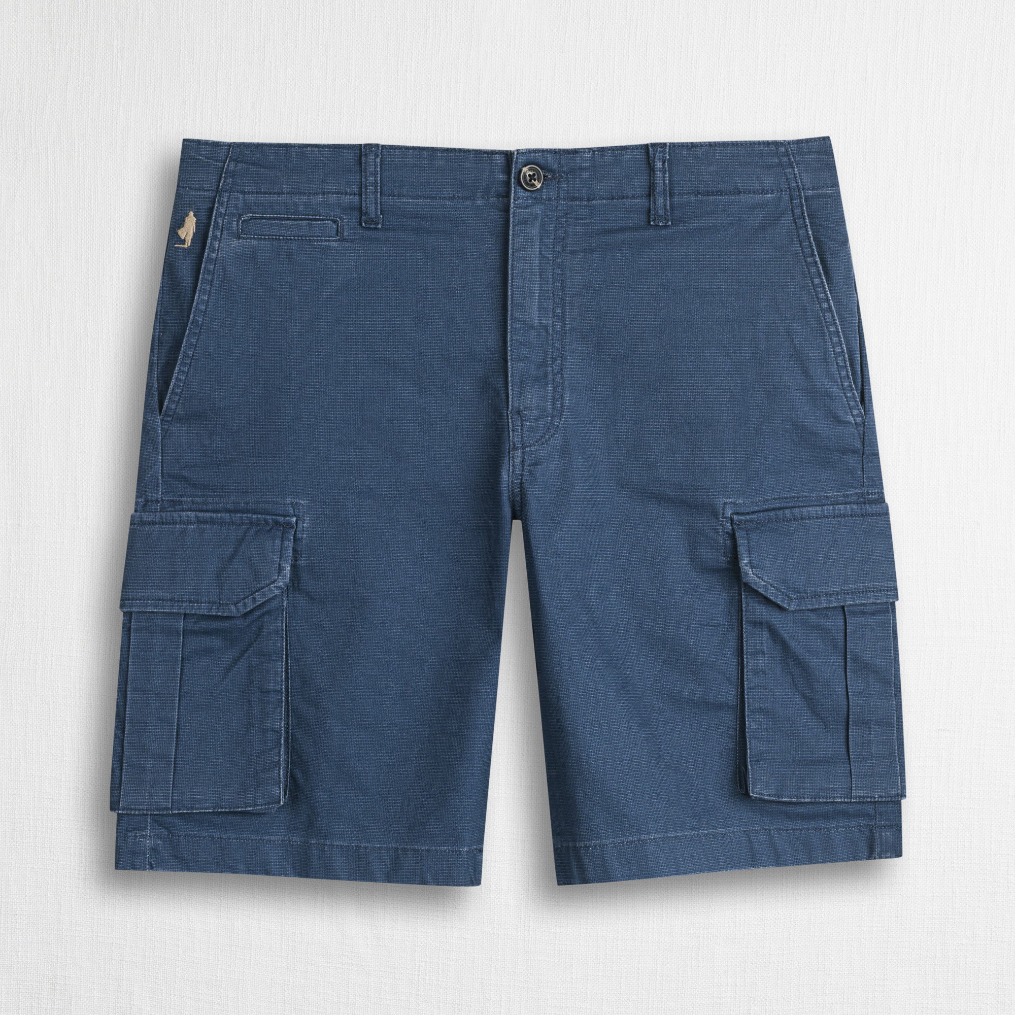 Pantaloni cargo corti in cotone stretch - Navy Blue