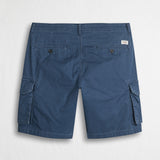 Pantaloni cargo corti in cotone stretch - Navy Blue
