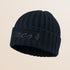 Berretto Beanie a Coste in Poliestere Riciclato fronte - Navy Blue