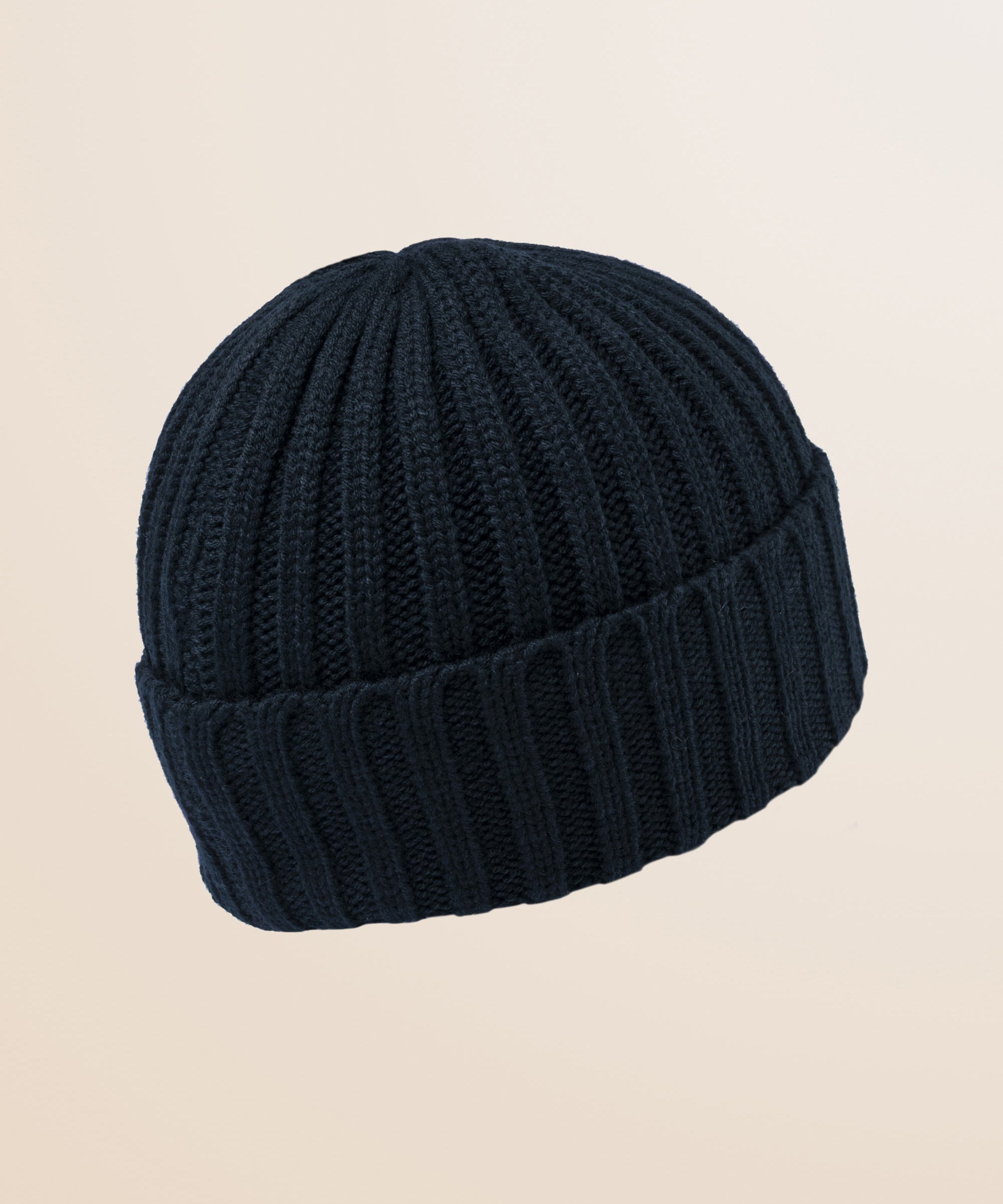 Berretto Beanie a Coste in Poliestere Riciclato - Navy Blue