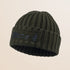 Berretto Beanie a Coste in Poliestere Riciclato fronte - Olive Night