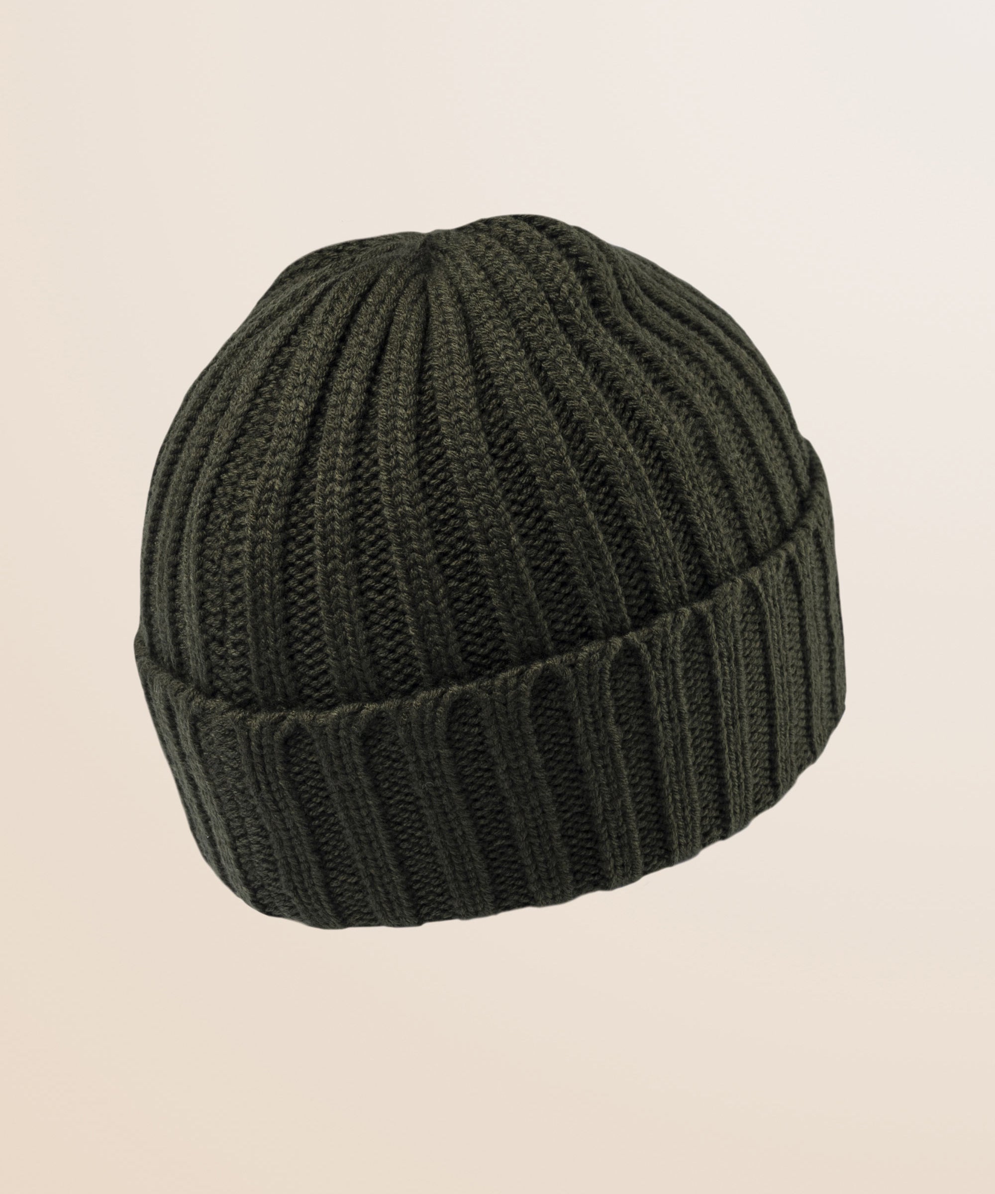 Berretto Beanie a Coste in Poliestere Riciclato - Olive Night