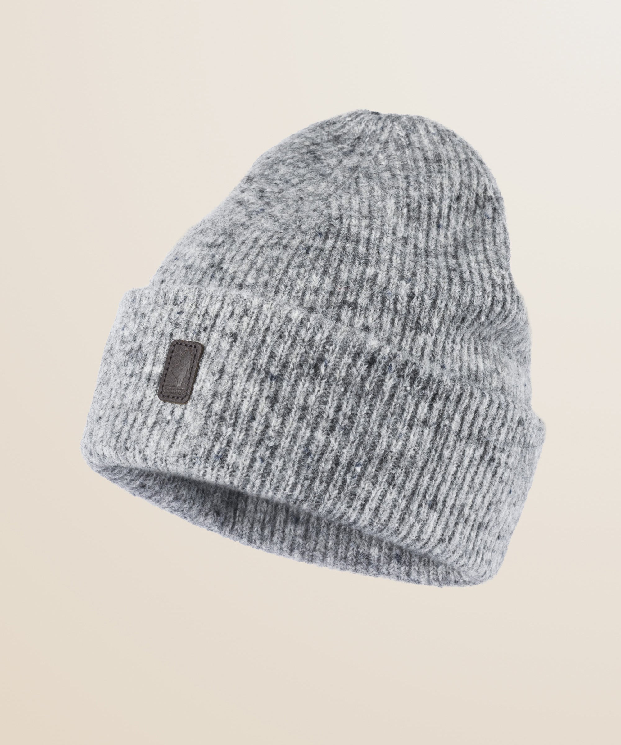 Berretto in Misto Lana Effetto Bottonato fronte - Grey