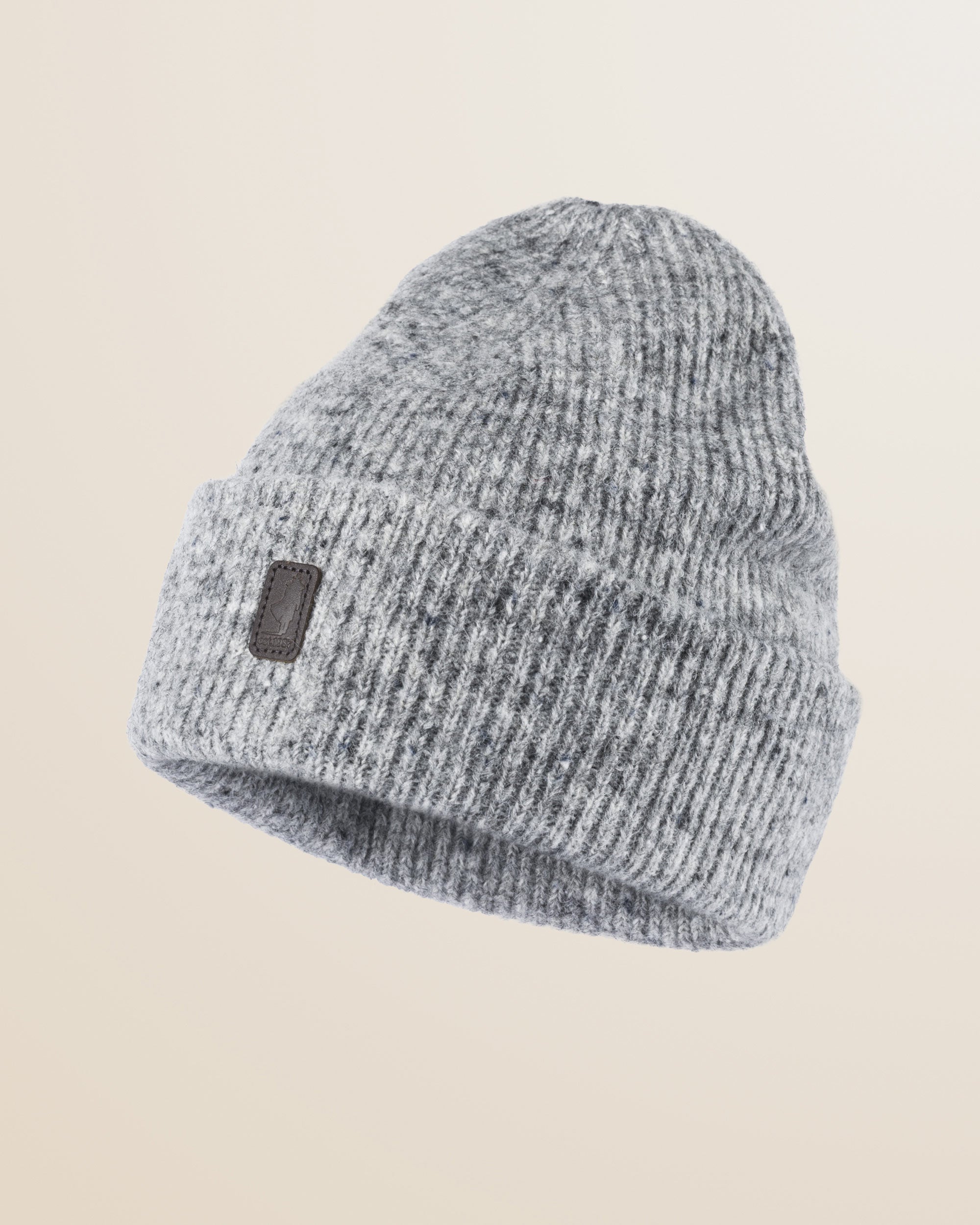 Berretto in Misto Lana Effetto Bottonato fronte - Grey