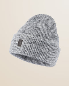 Berretto in Misto Lana Effetto Bottonato fronte - Grey