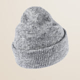 Berretto in Misto Lana Effetto Bottonato - Grey