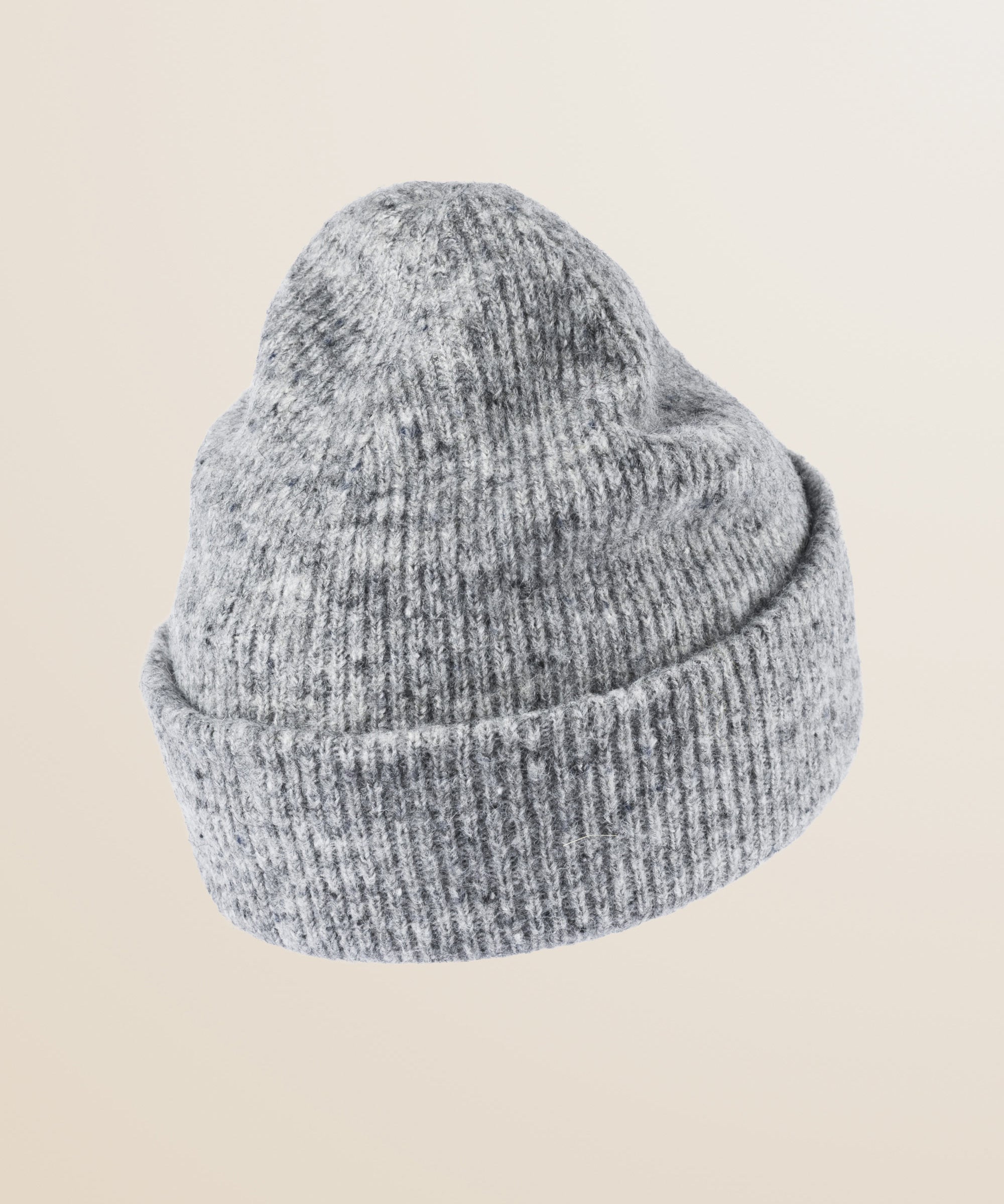 Berretto in Misto Lana Effetto Bottonato - Grey