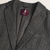 Blazer in Misto Lana Herringbone dettaglio colletto - Red Herringbone