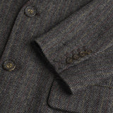 Blazer in Misto Lana Herringbone dettaglio manica - Red Herringbone
