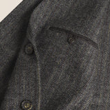 Blazer in Misto Lana Herringbone dettaglio taschino interno - Red Herringbone