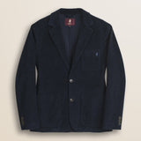 Blazer in Velluto a Coste Larghe fronte - Navy Blue