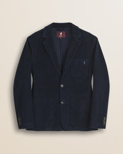 Blazer in Velluto a Coste Larghe fronte - Navy Blue