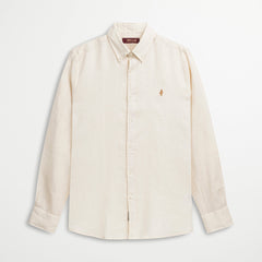 Camicia Button Down 100% Lino - Whitecap Grey