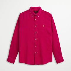 Camicia Button Down 100% Lino - Magenta