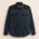 Camicia Western in Flanella Effetto Denim Scuro fronte - Blue Denim
