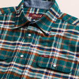 Camicia Workwear in Flanella a Quadri dettaglio colletto - Atlantic Deep Check
