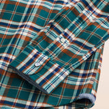 Camicia Workwear in Flanella a Quadri dettaglio manica - Atlantic Deep Check