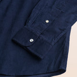 Camicia Workwear in Velluto a Coste dettaglio manica - Navy Blue