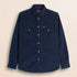 Camicia Workwear in Velluto a Coste fronte - Navy Blue