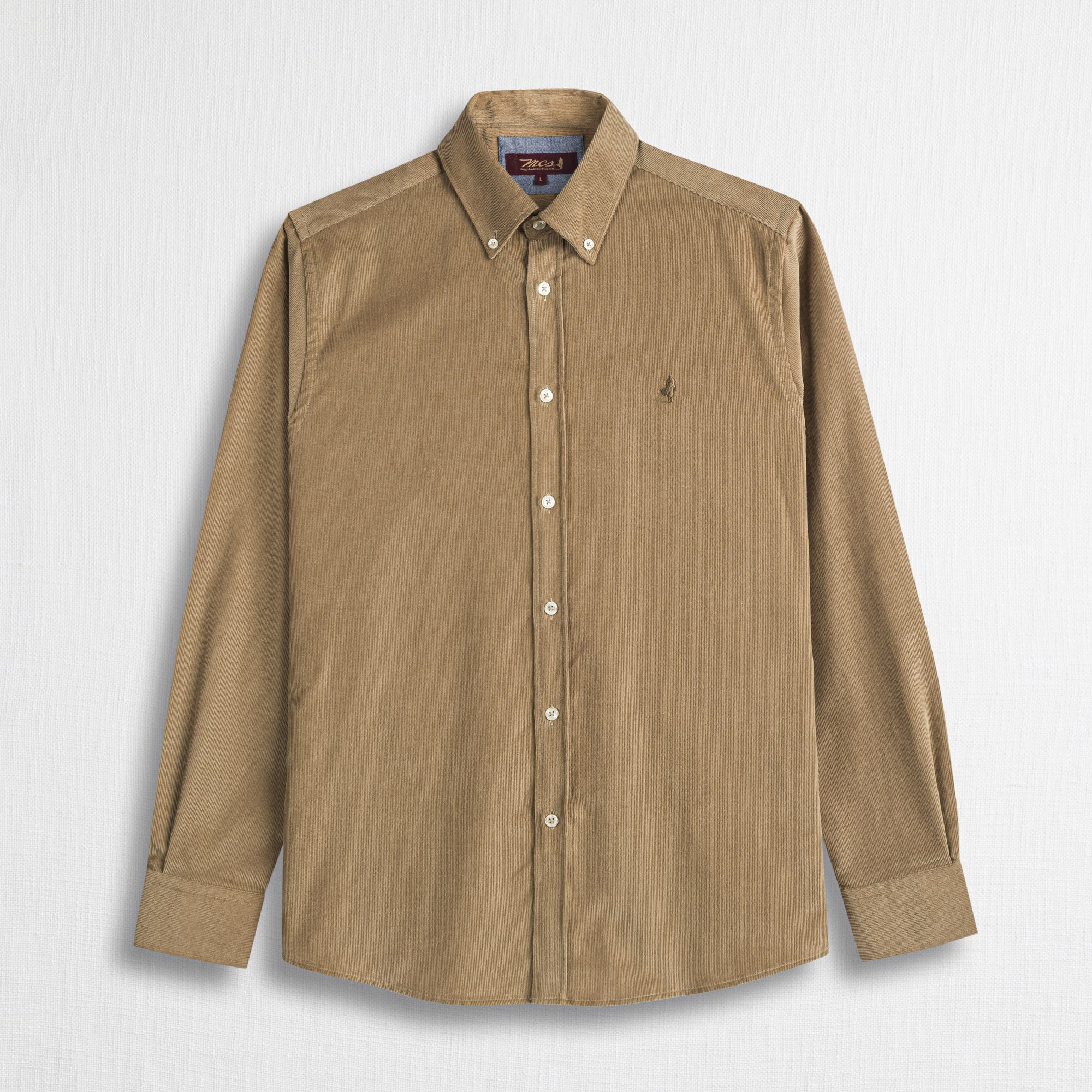 Camicia in Velluto a Coste 100% Cotone - Sand