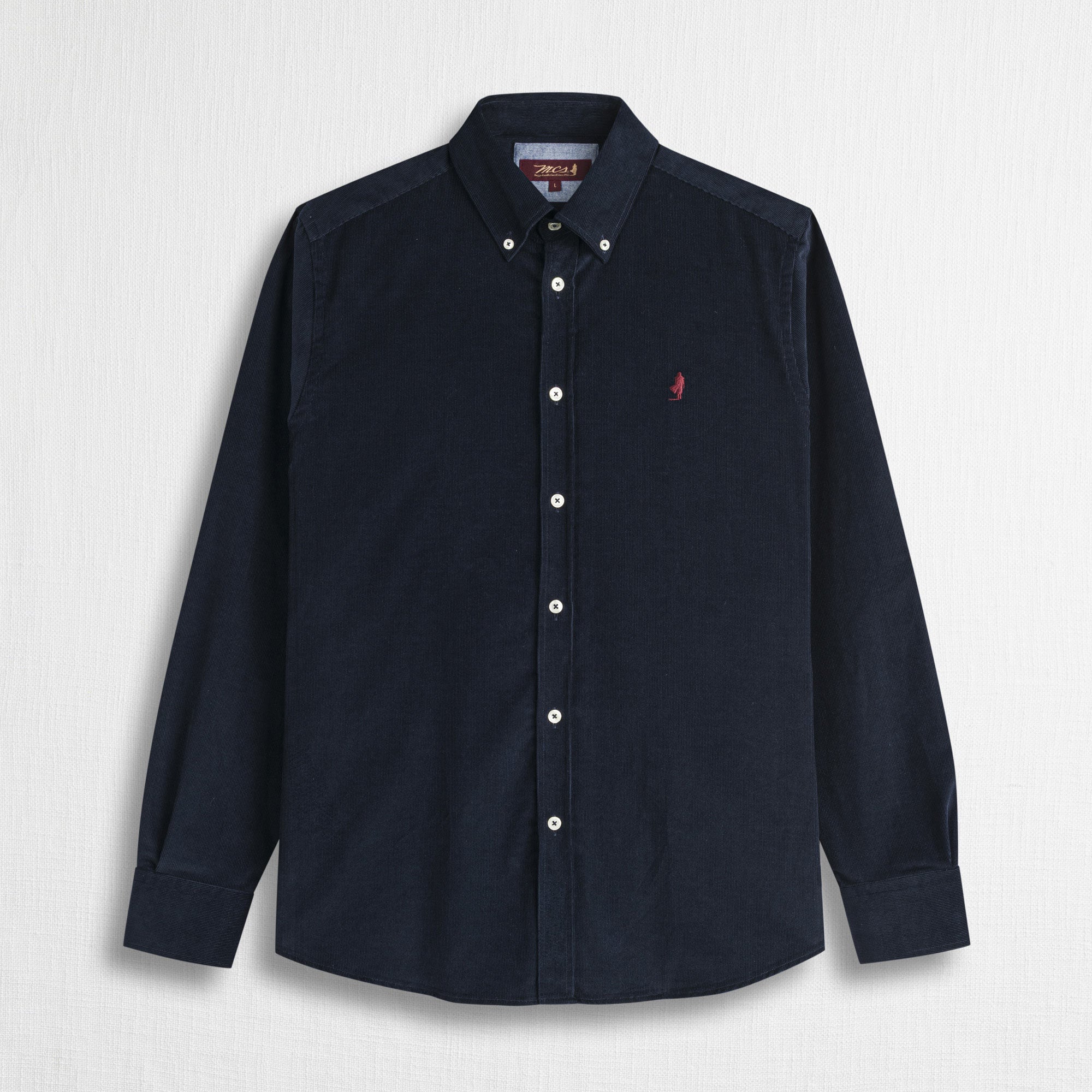 Camicia in Velluto a Coste 100% Cotone - Blue Navy