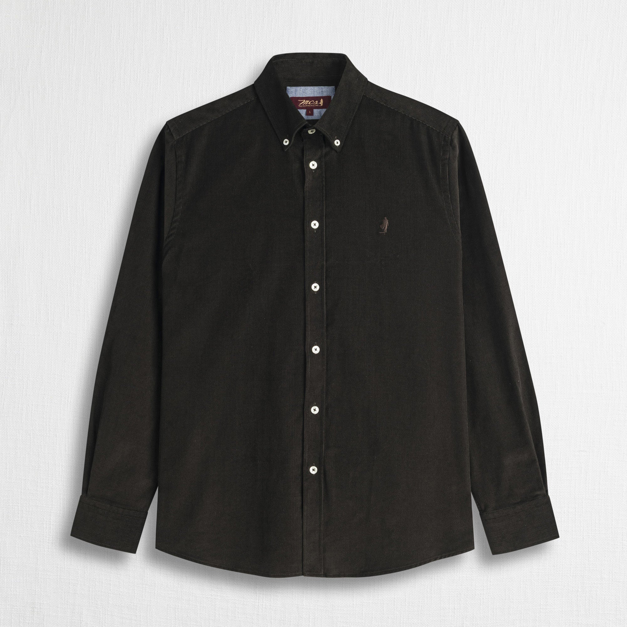 Camicia in Velluto a Coste 100% Cotone - Oil Green