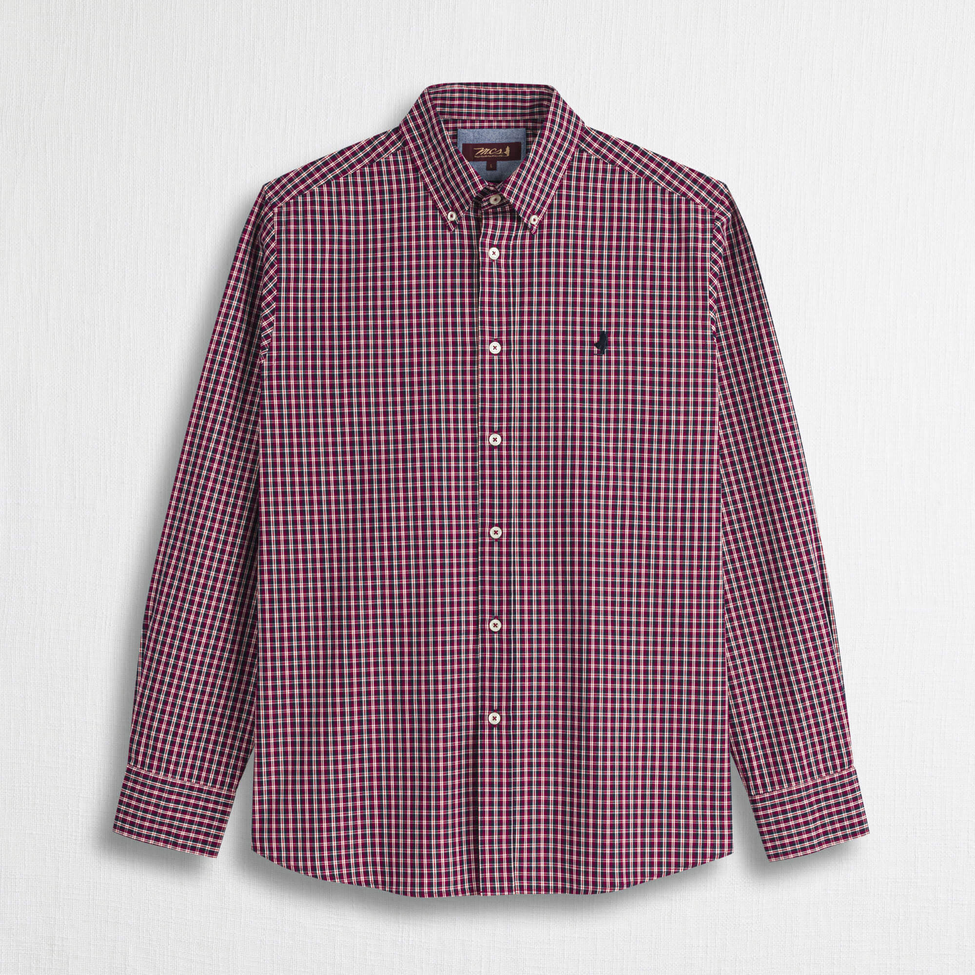 Camicia a Quadretti 100% Cotone - Beaujolais