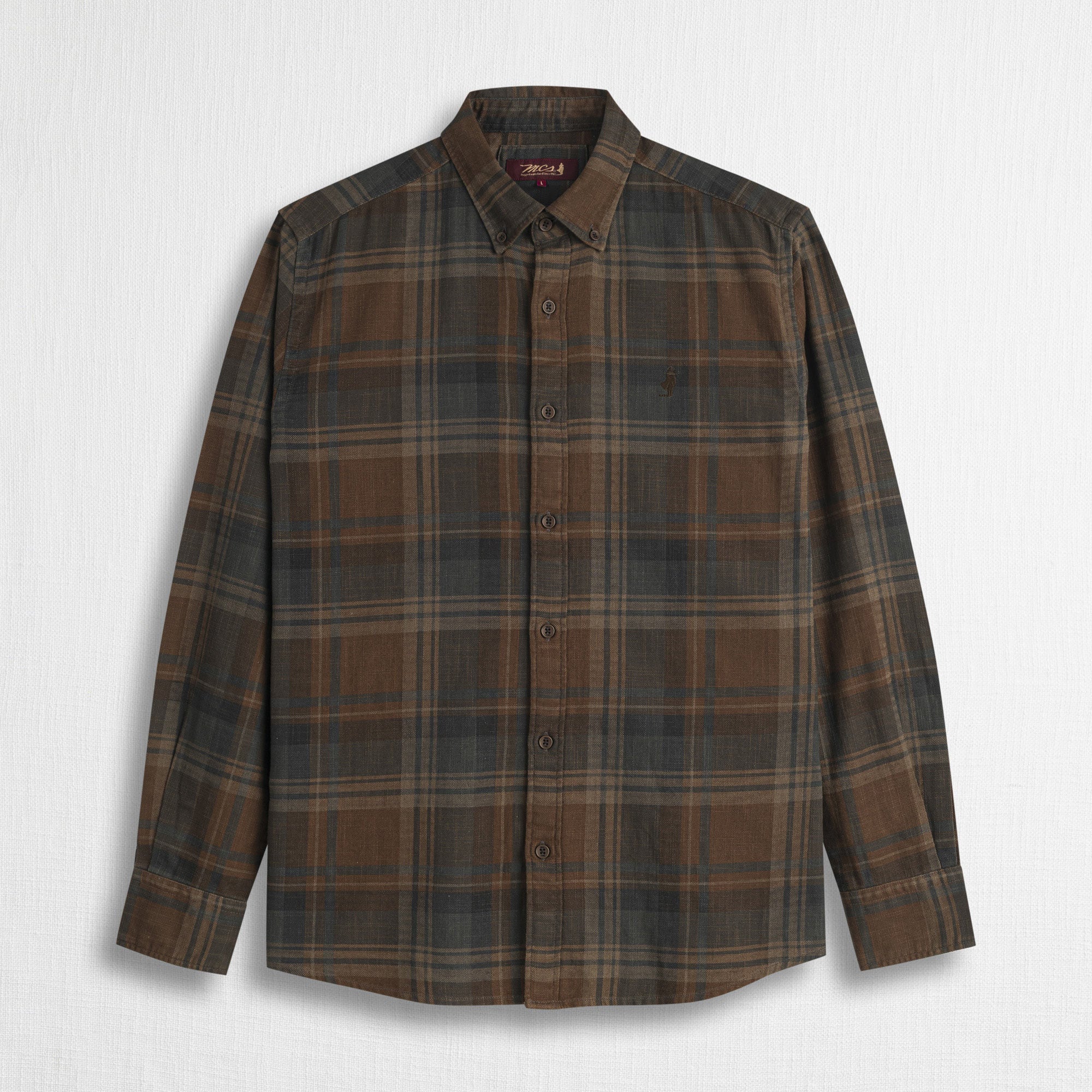 Camicia a Quadri 100% Cotone Fiammato - Falcon