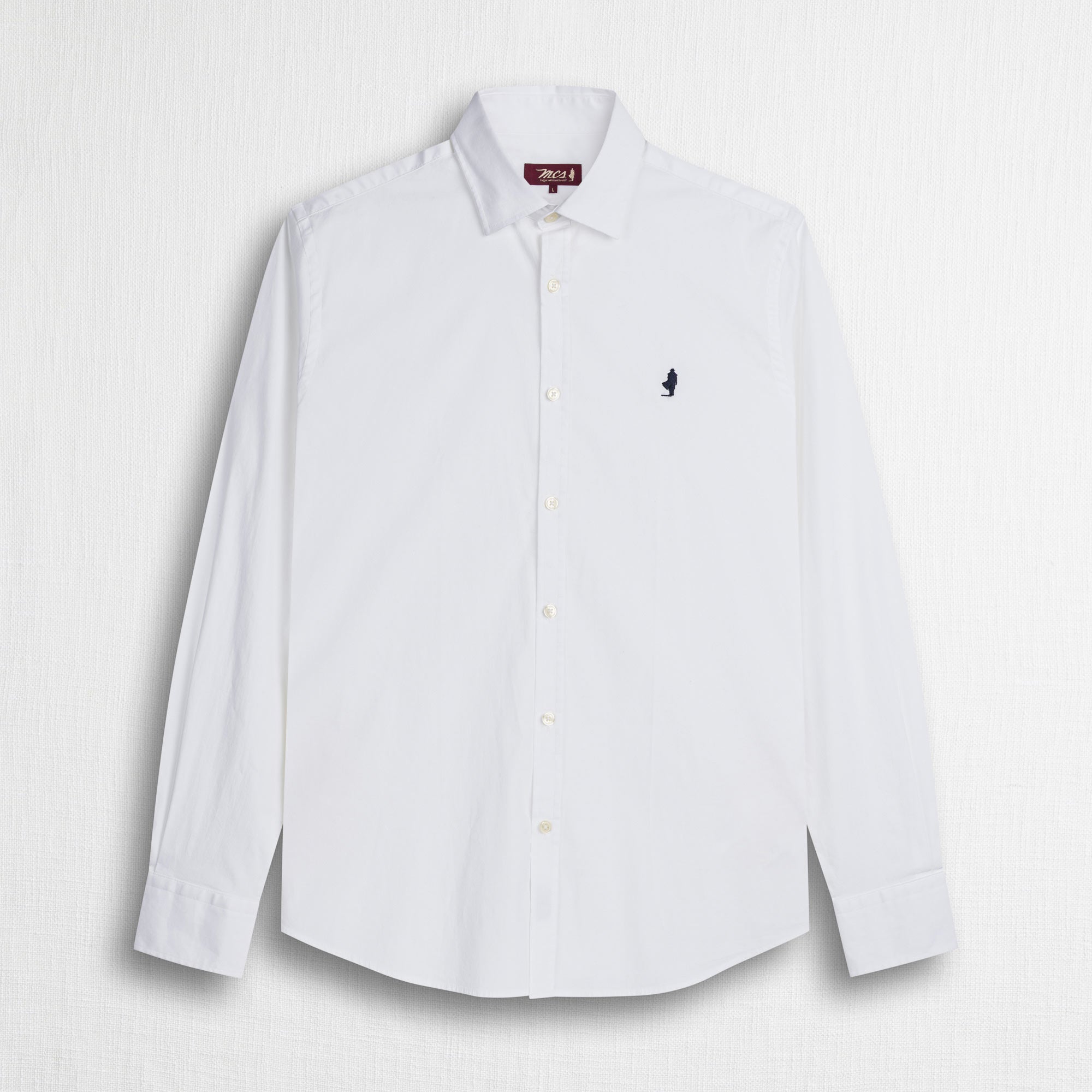 Camicia in cotone popeline elasticizzato - White