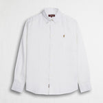 Camicia 100% lino manica lunga - White