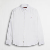 Camicia 100% lino manica lunga - White