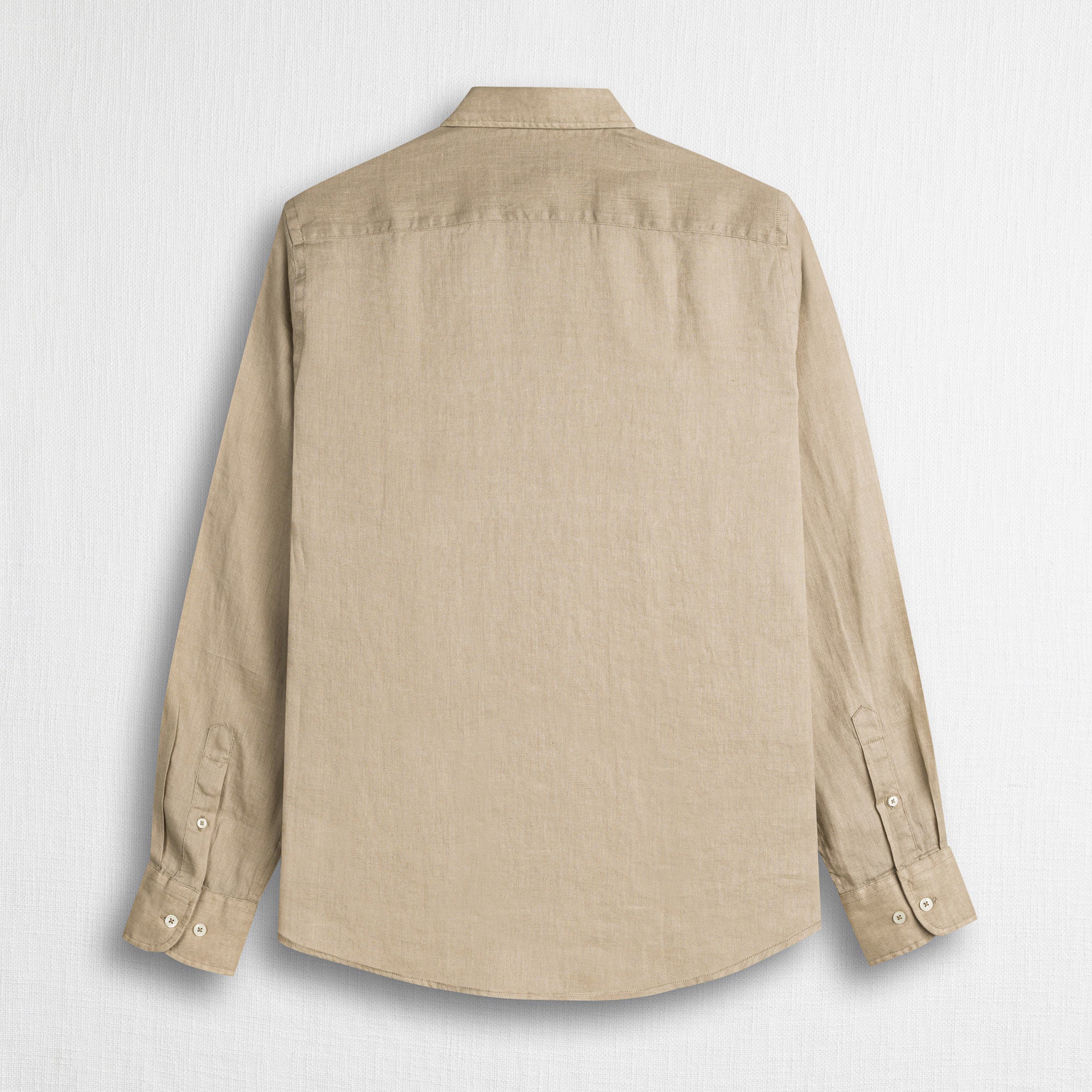 Camicia 100% lino manica lunga - Khaky