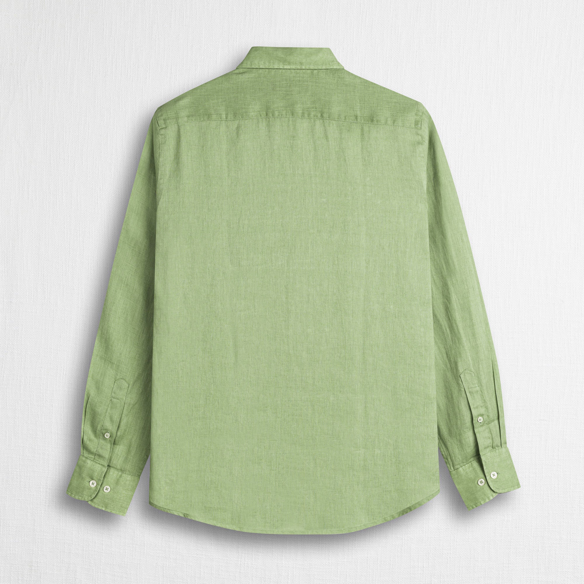 Camicia 100% lino manica lunga - Light Green
