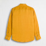 Camicia 100% lino manica lunga - Gold Yellow