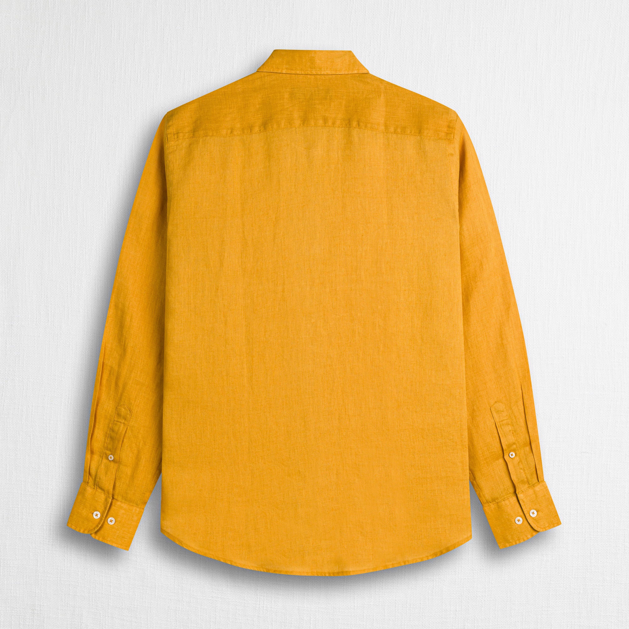 Camicia 100% lino manica lunga - Gold Yellow