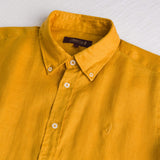 Camicia 100% lino manica lunga - Gold Yellow