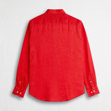 Camicia 100% lino manica lunga - Spice Orange