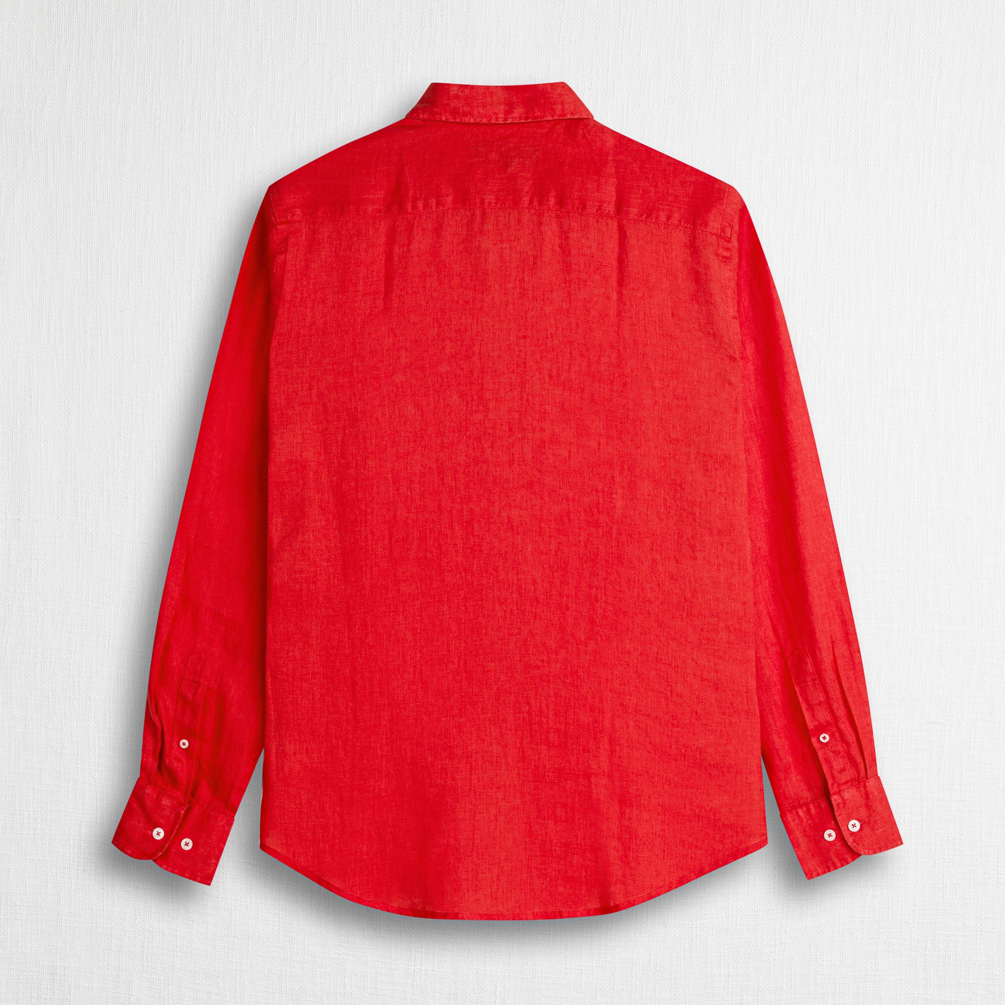 Camicia 100% lino manica lunga - Spice Orange