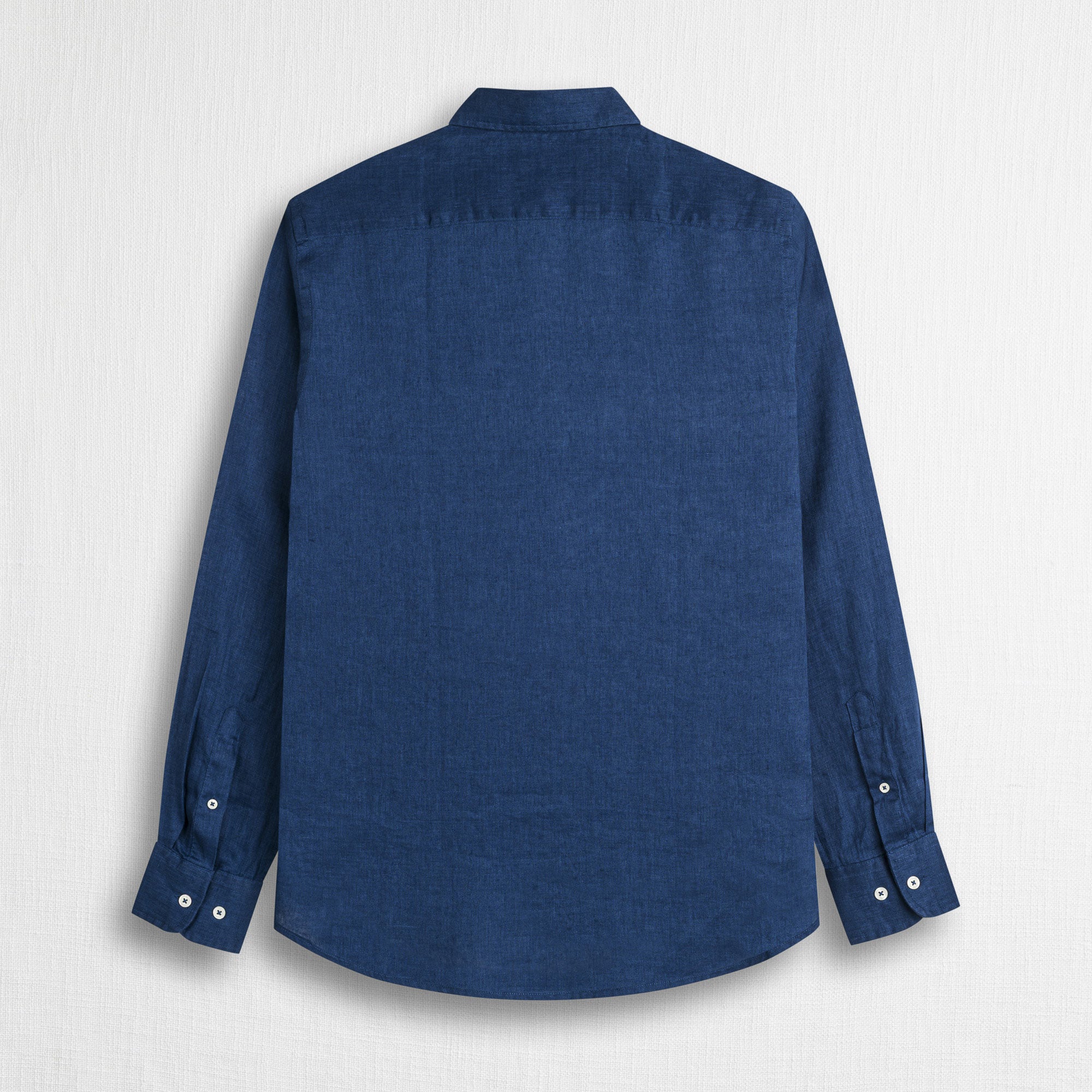Camicia 100% lino manica lunga - True Blue