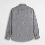 Camicia 100% lino tinto in filo - Dark Olive