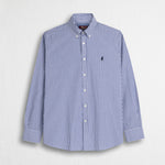 Camicia 100% cotone popeline a righe - Navy Blue