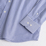 Camicia 100% cotone popeline a righe - Navy Blue