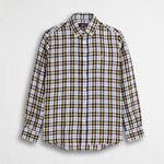Camicia 100% lino a quadri - Yellow Check