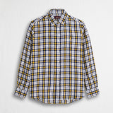 Camicia 100% lino a quadri - Yellow Check