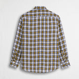 Camicia 100% lino a quadri - Yellow Check