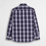 Camicia 100% cotone popeline a quadri - Navy Check