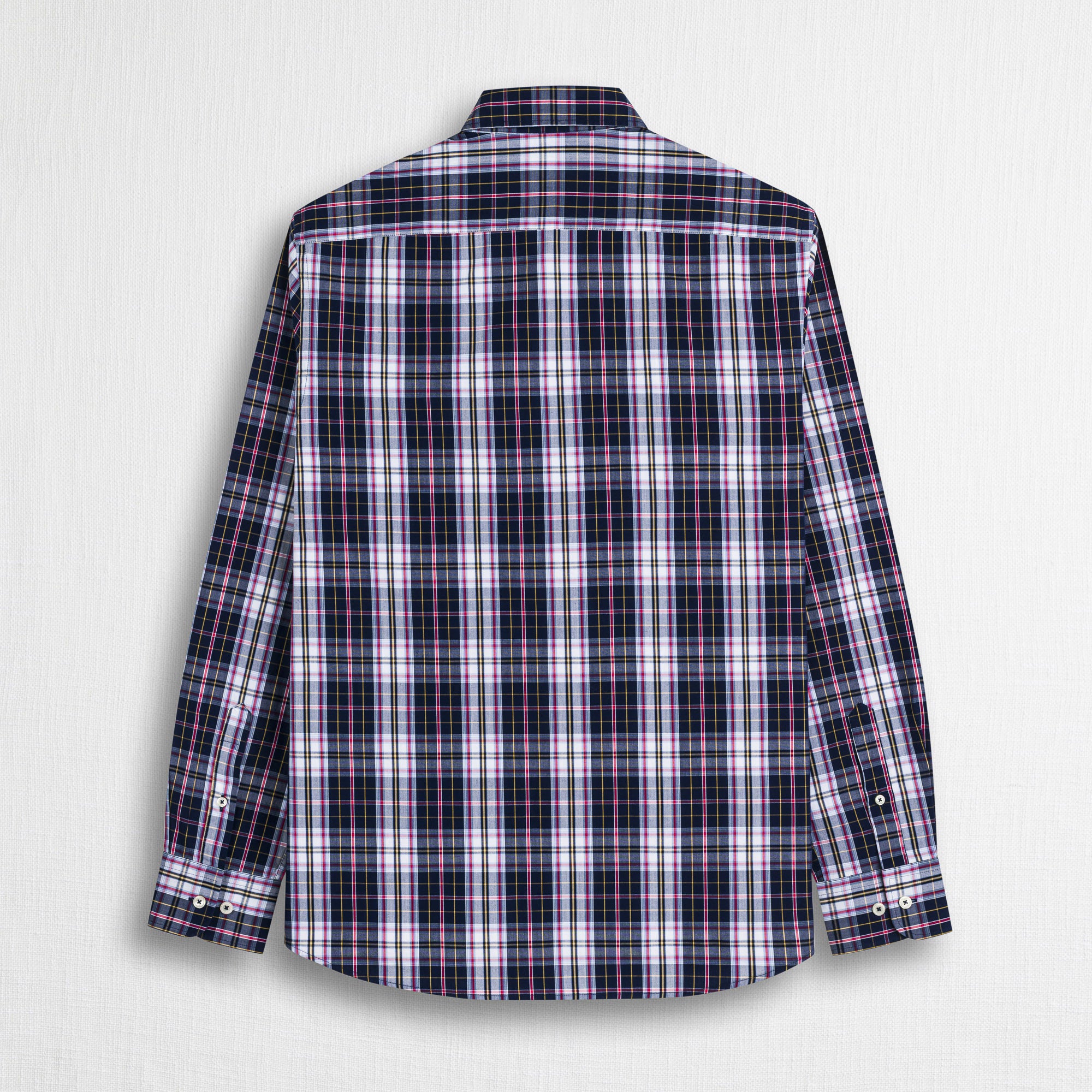 Camicia 100% cotone popeline a quadri - Navy Check