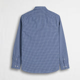 Camicia 100% cotone popeline micro quadri - Dark Blue Chack