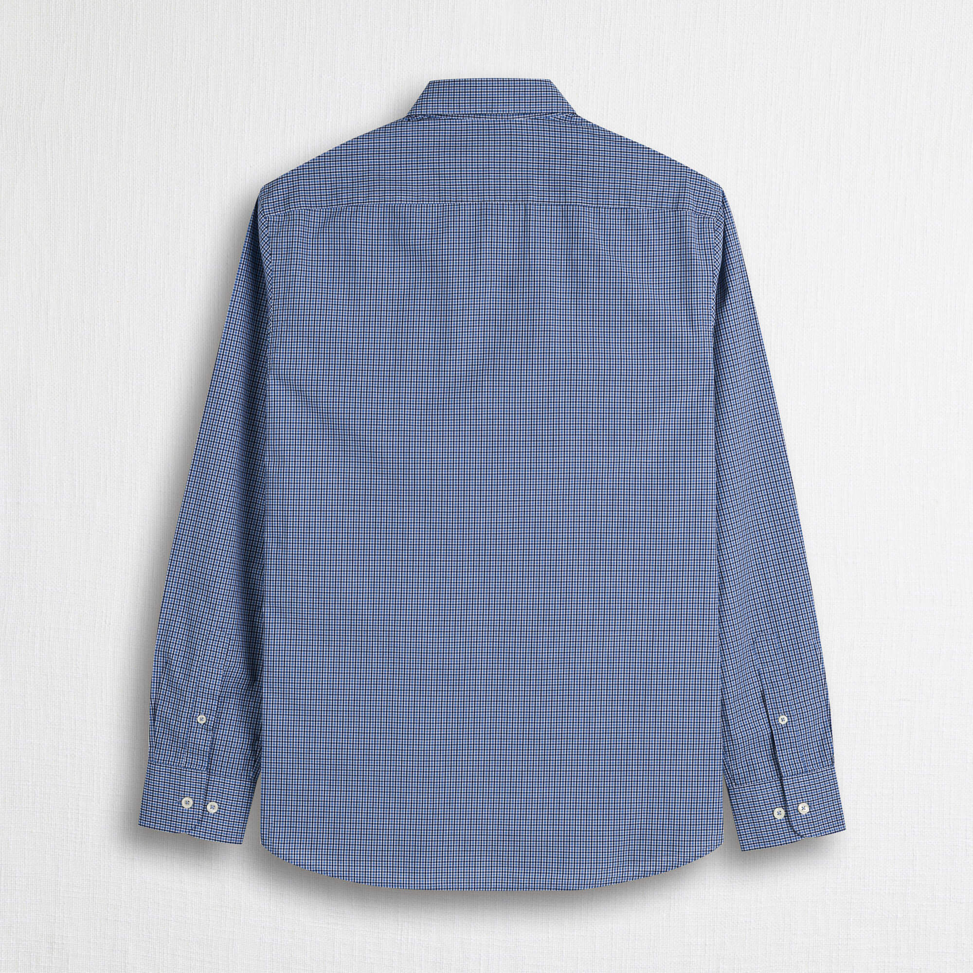 Camicia 100% cotone popeline micro quadri - Dark Blue Chack