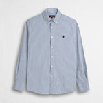 Camicia 100% cotone seersucker a righe - Navy Stripe